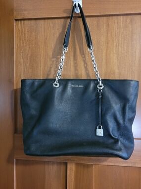 MICHAEL Michael Kors Mercer Chain-Link Leather Tote Bag